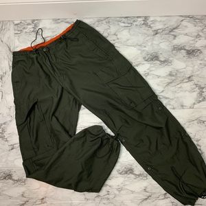 gap men army green cargo joggers pants